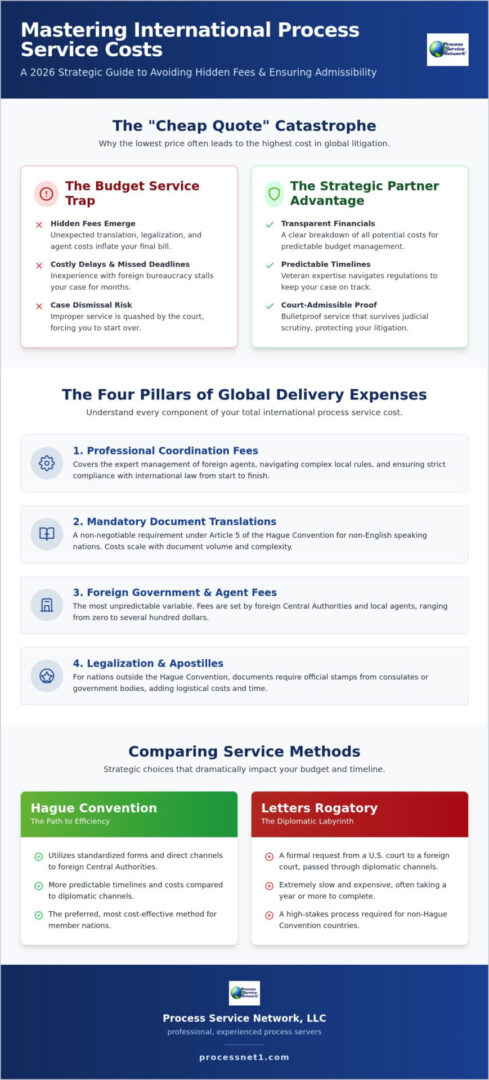 International Process Service Cost: A 2026 Strategic Budgeting Guide