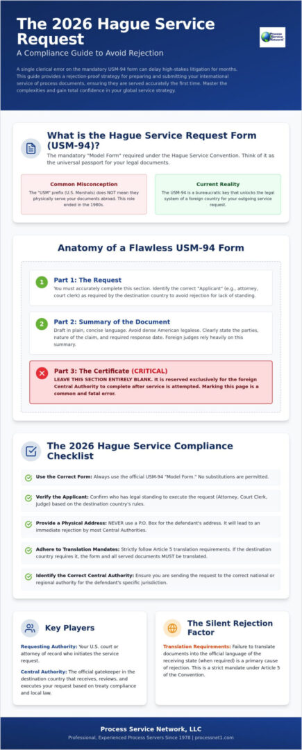 Hague Service Request Form: The 2026 Essential Compliance Checklist