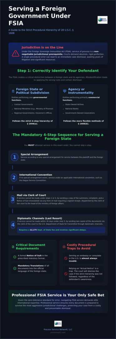 Serving a Foreign Government Under FSIA: The Definitive 2026 Guide