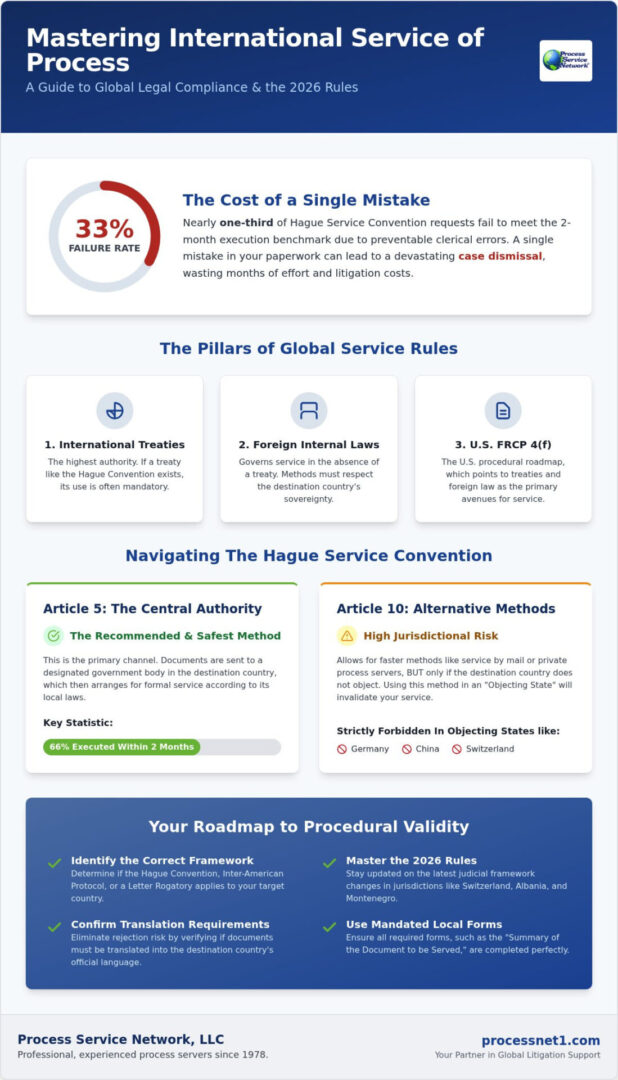 International Service of Process Rules: The Definitive 2026 Legal Guide