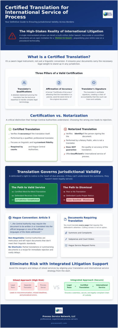 Certified Translation for Service of Process: Legal Guide